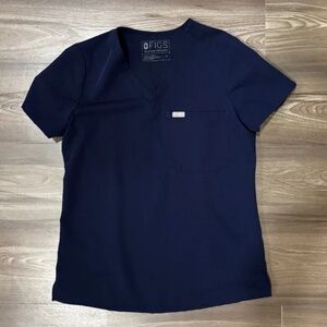 Figs Navy XS Scrub top